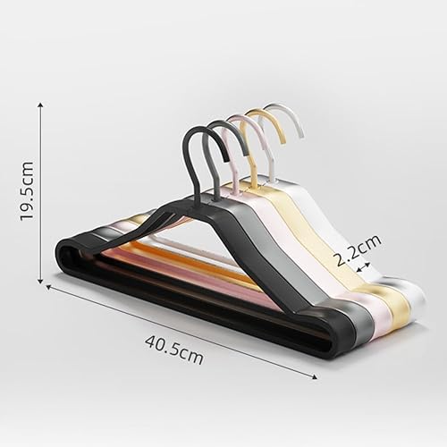 BYYLECL Lot de 5 cintres en aluminium robustes avec encoches d'épaule antidérapantes Doré - Nail Gallerys