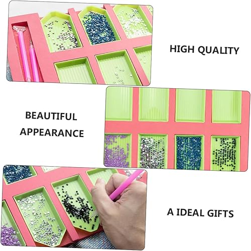 YOSADIER 14pièces Plateau De Rangement Pour Peinture Au Diamant Organisateur De Outils Avec Plateaux Et Accessoires Pour Pour Créations Artistiques Et Rangement - Nail Gallerys