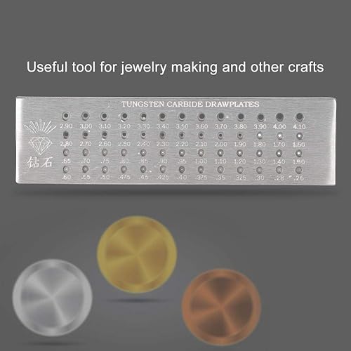 Plaque De Tirage En Fil, Outils De Fabrication De Tungstène 52 Trous Circulaires Pour Tréfiler Le Fil，Bijoux Moule À Bijoux En Carbure Fil De Bijoux En Métal Argenté - Nail Gallerys