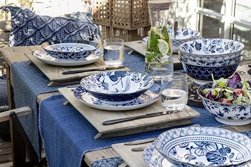 TOKYO design studio Bol bleu et blanc en érable - Flora Japonica - 14,8 x 7 cm - 500 ml - Nail Gallerys