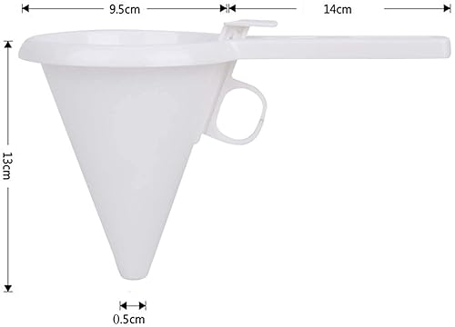 LATRAT Lot de 4 distributeurs de pâte à crêpes en plastique - Entonnoir à piston - Distributeur d'entonnoirs pour pâtisserie, décoration de gâteaux - Nail Gallerys