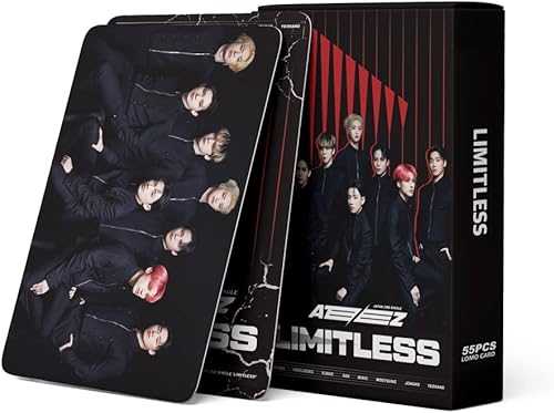 SAMSHINE Kpop Ateez 2023 Lot de 55 cartes photo Ateez 2ND JAPAN ALBUM LIMITLESS Cartes Ateez Mini Photo Cards Kpop Ateez Merch Photocard Set pour fans (AT-limitless) - Nail Gallerys