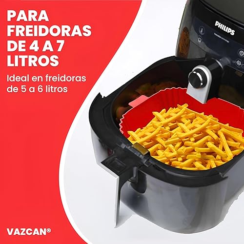 Genérico Moule en Silicone pour friteuse à air, Lot de 2, 19 x 19 x 5 cm, protège Votre friteuse sans Huile, évite de salir la friteuse, Facile à Nettoyer, Les rainures du Fond Permettent - Nail Gallerys