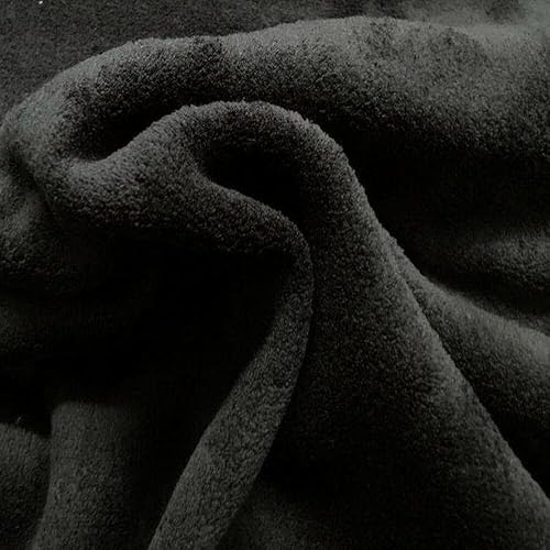 StoffBook Tissu Polaire Doux et Moelleux Anti-bouloche Noir, C336 - Nail Gallerys