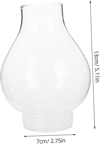 Warmhm Chauffe-lampe Verre Soufflé Main Verre Clair Pour Lampe à Huile Vintage Époque - Nail Gallerys