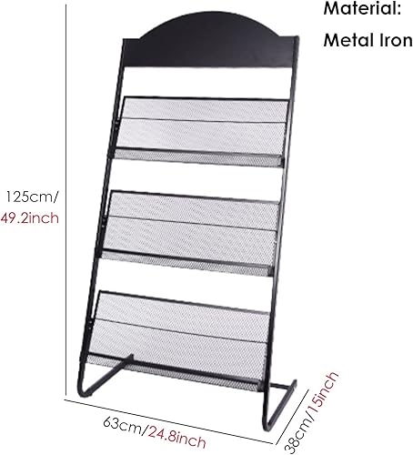 Porte-revues porte-journaux Porte-magazines Sur Pied Porte-revues 49.2 Pouces De Haut, Portable Compact Catalogue Literature Rack/ Présentoir De Brochures, Pour Les Événements Bureau Accueil Entrée ( - Nail Gallerys