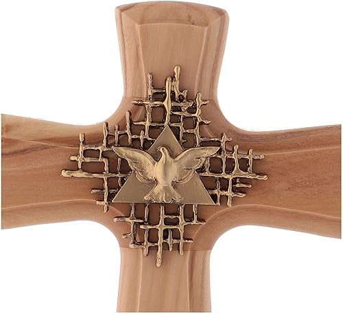 Holyart Crucifix Bois d'olivier, Père, Saint Esprit, Arrondi - Nail Gallerys
