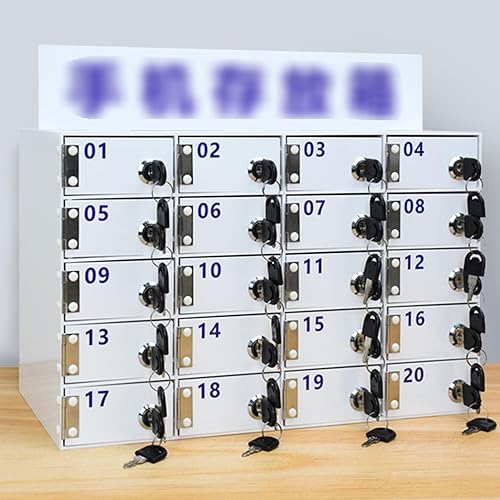 Armoire De Téléphone Portable Boîte De Rangement Acrylique pour Téléphone Portable avec Serrure Armoire De Rangement épaisse pour Téléphone Portable Casiers Muraux pour Employés - Nail Gallerys