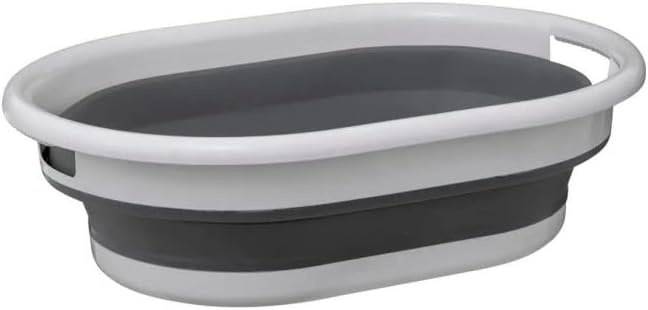 Paris Prix Five Simply Smart - Corbeille à Linge Rétractable 21L Blanc & Gris - Nail Gallerys