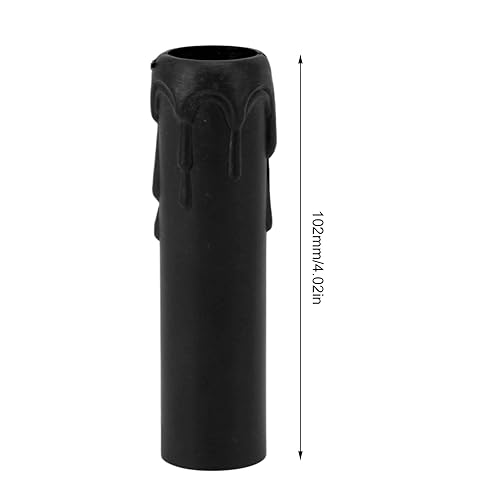 lvifloae 10 4 pouces Douille de bougie Faux Vintage Cire Goutte Douille de Bougie Manchons pour Lustres Noir Bougeoir Couvre-Douille Manchons de Couverture de Bougeoir en Plastique (blanc) - Nail Gallerys