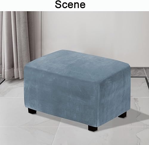 Miecoae Housse Ottoman Housse de Protection pour Repose-Pieds Rectangulaire Housse de Pouf Extensible Housse de Ottoman Canape Pouf Rectangulaire(T-09,140-190x75-95cm) - Nail Gallerys