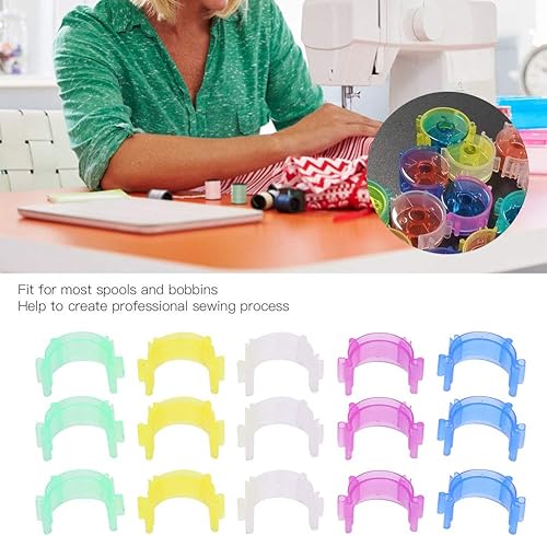 Pinces Porte-Canette, 50 Pièces 5 Couleurs Machines à Coudre Organisateur de Fil Pinces de Canette Anti-Chute Bobine Support de Contrôle de Fil - Nail Gallerys