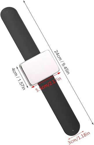 Porte-épingles magnétique avec Bracelet pour Couture et Artisanat, Bracelet avec Aimant Puissant, Broches faciles à Atteindre, Clips à vis, Bracelet de Coussin en Noir - Nail Gallerys