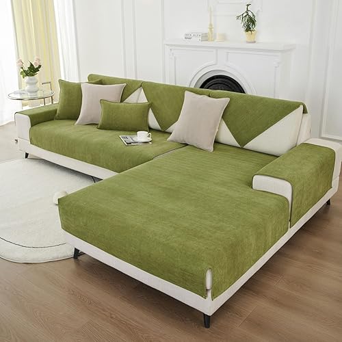 WEYSHHT Housse de Canapé Protectrice en Chenille à Chevrons, Herringbone Chenille Fabric Furniture Protector Sofa Cover, 2023 New Universal Non Slip Couch Cover, Funny Fuzzy Couch Cover - Nail Gallerys