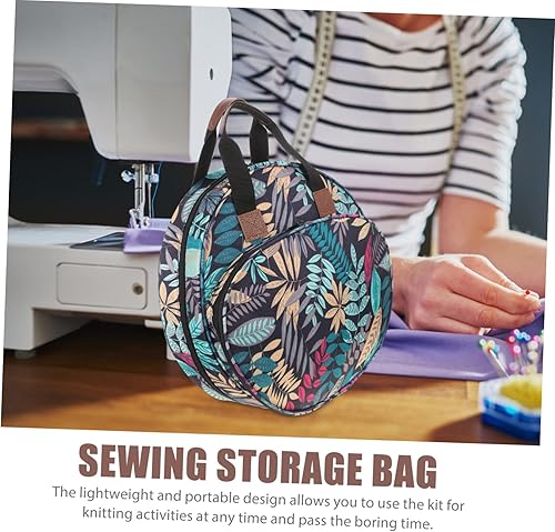 SHINEOFI Sac de Rangement Multifonction pour Outils de Broderie Organisateur Décoratif Oxford à Humidité pour Tricot Crochet avec Poches - Nail Gallerys