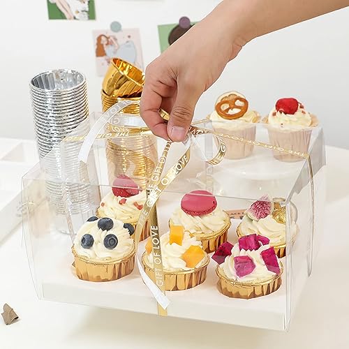 Caissettes à Cupcakes Doublures Moules à Muffin pour les Muffins Gâteau Chocolat Cupcake 150 Pièces (Or/Argent/Or rose) - Nail Gallerys