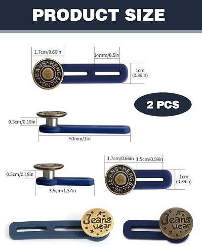 TPZORJX Lot de 8 Extenseur Taille pour Pantalons,Rallonge Bouton Pantalon,Boutons Ajustables,Kit Extension Boutons pour Jeans,pour Hommes Femmes Maternité Rallonge Pantalon - Nail Gallerys