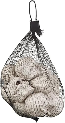 Boland 74390 - Set de têtes de mort, 12 pièces, taille 4 x 3 cm, décoration squelette, décoration pour Halloween, fête de carnaval et fête à thème, Blanc - Nail Gallerys