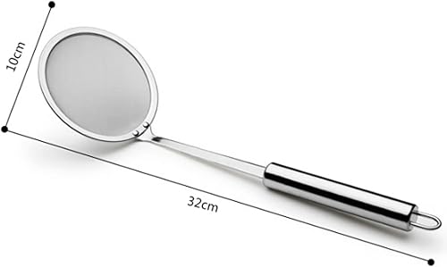 LATRAT Lot de 2 écumoires en acier inoxydable - Passoire de cuisine fine - Grande cuillère filtrante pour graisse, mousse, résidus et fruits, huile et soupe, Objet Utile - Nail Gallerys