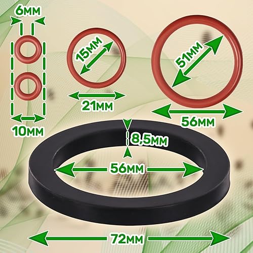 5 Pièces Joint Torique Assortiment de Fond de Machine a Cafe pour Gaggia Baby Prima - Garantie de 5 Ans - ONIX TECH - Nail Gallerys