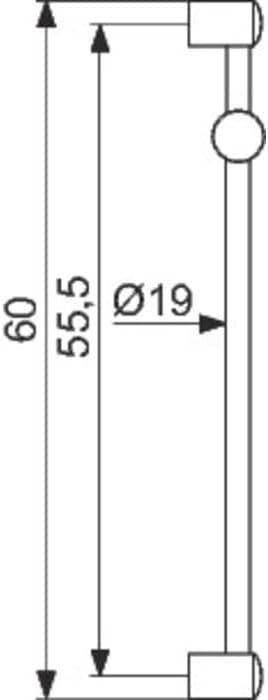 Odyssea Barre de Douche Diamètre Tube 19 mm - Curseur à molette - Nail Gallerys