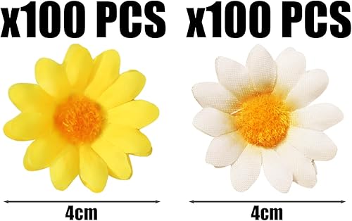 ZBHDEYG 200 chrysanthèmes artificiels petits chrysanthèmes pour décoration de gâteau, fleurs pour bricolage, accessoires de fabrication de guirlandes, accessoires floraux pour décoration de fête de - Nail Gallerys