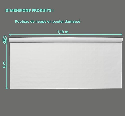LE NAPPAGE ARTS DE LA TABLE Nappe en Papier damassé Noël Fantastique - 1,18x6m - Nail Gallerys