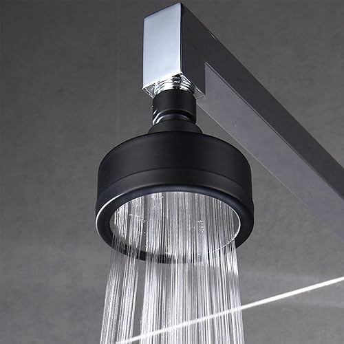 Pommeau de douche à pluie, pommeaux de douche ronds noirs, pomme de douche à pluie réglable en acier inoxydable haute pression - Nail Gallerys