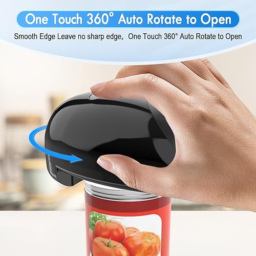 Ouvre-boîte électrique, rechargeable et câble USB, ouvre-boîte automatique avec fonctionnement à une touche, sans danger pour toutes les tailles, gadget de cuisine pour personnes âgées, arthrite et - Nail Gallerys