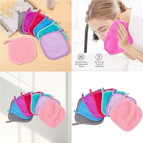 Lot de 7 gants de toilette doux en flanelle pour le visage et le corps - Serviettes en coton doux pour enfants et adultes - Nail Gallerys