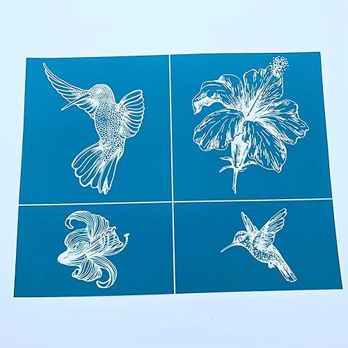 Sérigraphie Pochoirs, Pochoir Auto-Adhésif Réutilisable Pochoir à Maille Bricolage Pochoir d' écran en Soie sérigraphie Impression Pochoir Maille pour DIY T-Shirt Sacs Tissu Peinture en Bois Type B - Nail Gallerys