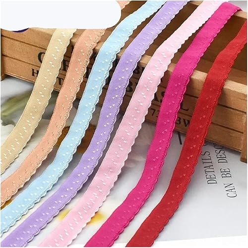 Longueur : 10 m x 11 mm - Bande élastique en nylon - Double couche - Pliable - Pour sous-vêtements - Bandoulière - Accessoires de couture - Beige - Nail Gallerys