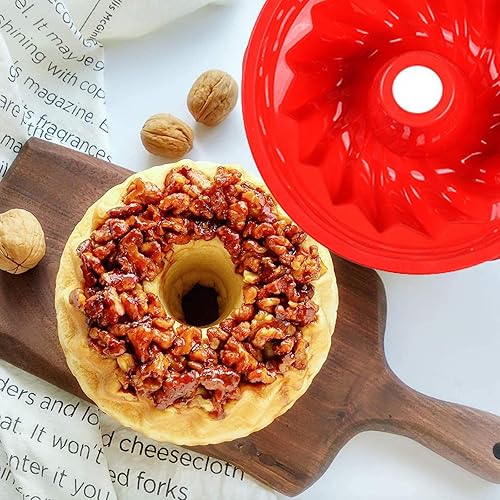 Moule à Kouglof Savarin Moule à Gâteau Anneau Boîte Mini Moule à Kouglof en Silicone Moule Traditionnel avec Revêtement Antiadhésif pour Faire de Délicieux Gâteaux, Desserts, Chocolat, Pizza, Pudding - Nail Gallerys