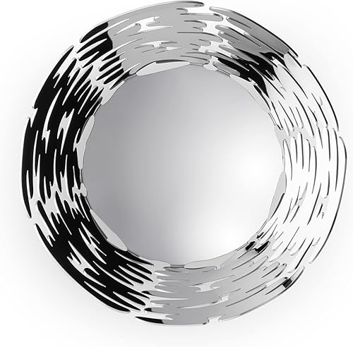 Alessi Barket BM10/21 - Centre de Table Design avec Décorations Ajourée, Acier Inox 18/10, 18 cm - Nail Gallerys