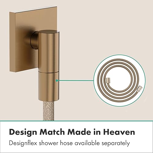 hansgrohe 28883140 FixFit Fine E Wandanschluss mit Rückflussverhinderer Raccordement Mural, Bronze brossé - Nail Gallerys