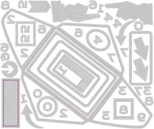 Sizzix Thinlits Lot de 48 matrices Postales par Tim Holtz | 665927 | Chapitre 3 2022 Multicolor - Nail Gallerys