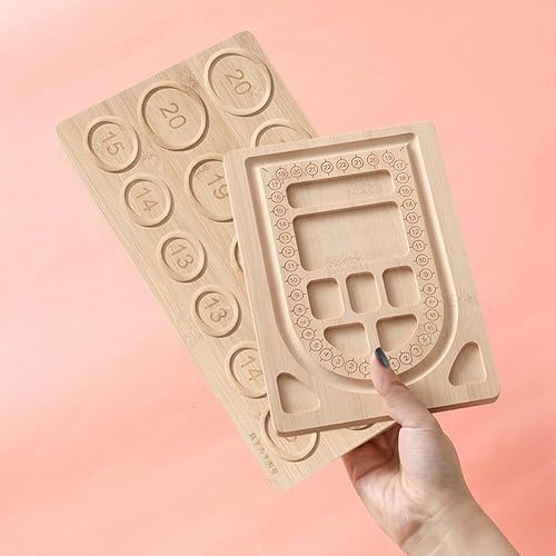 Ohulelks Outil de Perles à Faire Soi-Même Plateau de de Plateau de Présentation de en Bois Plateau de Rangement de Perles en Bambou et Bois A - Nail Gallerys