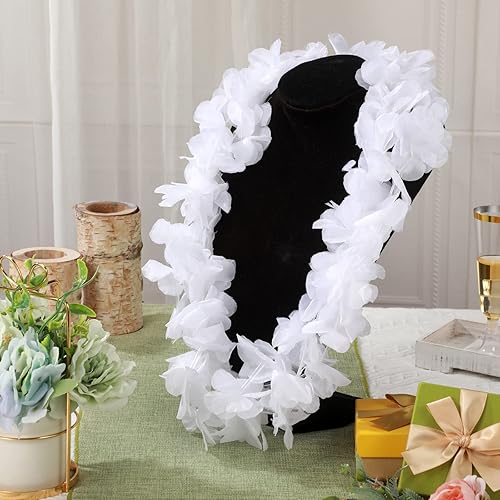 Lot de 48 guirlandes de Fleurs Blanches en Plastique pour Mariage - Accessoires pour fête de Mariage - Nail Gallerys