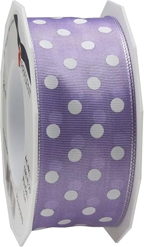 PRÄSENT Ruban Taffetas à Pois Noir/Blanc 40 mm-20 - Nail Gallerys