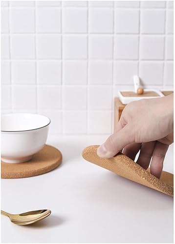DEFTIMIRC Lot de 6 Dessous de Plat en liège pour casseroles Chaudes, poêles, bouilloires et Plantes en Pot, 19 cm - Nail Gallerys