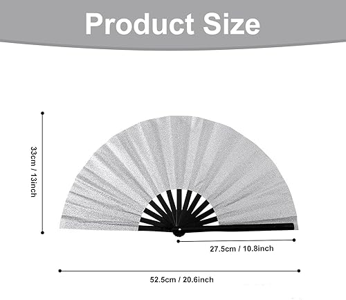 BRDXOOL Éventail Pliant Femme Pliable Réfléchissant Décoration de la Maison Éventail Portable Éventail à Main Style Rétro Chinois Convient au Quotidien Danse Décoration de la Maison - Nail Gallerys