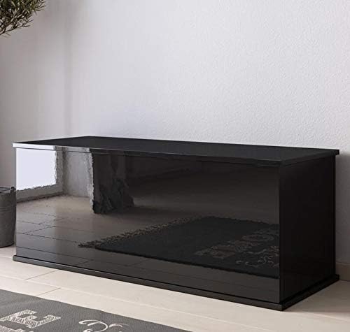 MB Muebles Bonitos, Coffre de Rangement Ariel, Grande capacité, Meuble en Mélamine Brillante, Couleur Blanc, 100x40x40 cm - Nail Gallerys