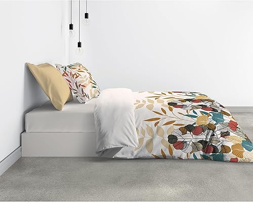 Les Ateliers du Linge Parure Drap Plat 2 Personnes Telia avec taies d'oreiller Imprime 270 x 290 cm - Nail Gallerys