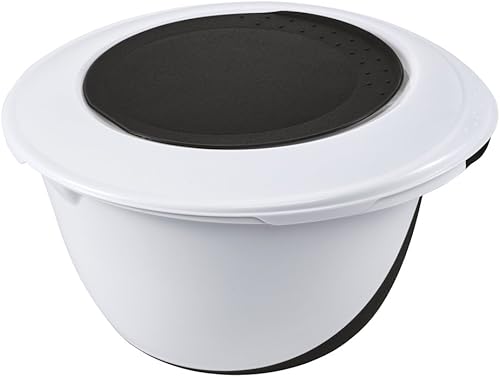 keeeper Set de Saladiers 4 en 1, Avec Protection anti-éclaboussures et Spatule, Antidérapant, Camilla, Ø 27 x 15 cm + Ø 18 x 14 cm, 1,5 + 3,5 L, Nordic Blue - Nail Gallerys