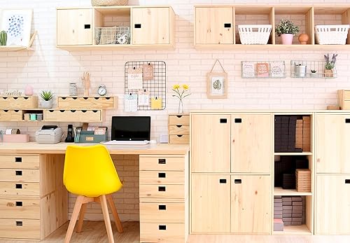 ASTIGARRAGA Bloc de Rangement 3 Tiroirs DINAMIC , Pin, Beige, 36,2 x 33 x 36,2 cm - Nail Gallerys