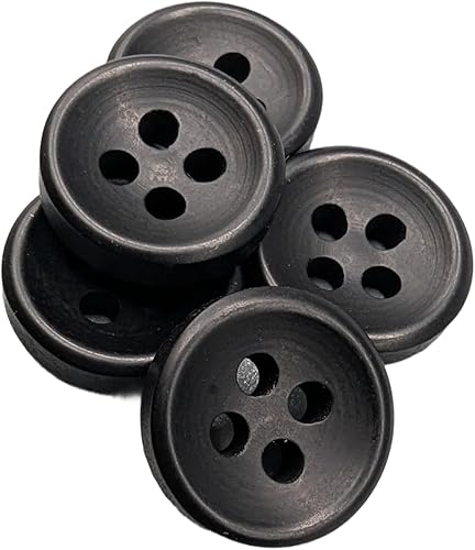 Botiboton Lot de 50 boutons pour chemises de couleurs chaudes, 5 tailles et 12 couleurs au choix, avec 4 trous de 2 mm, bleu marine, 12 mm - Nail Gallerys