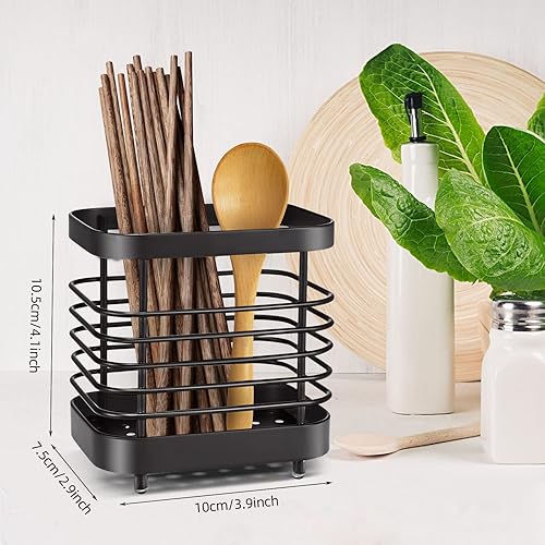 Porte Couverts, Etagère à Cuillères de Cuisine en Acier inoxydable, égouttoir à Vaisselle pour Baguettes/Cuillère/fourchette égouttoir à Couteaux, Organiser les Tiroirs et les Plans de Travail (01) - Nail Gallerys