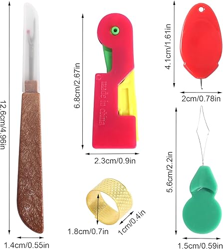YGKYMVW Lot de 5 enfile-aiguilles pour machine à coudre avec découseur et dé à coudre, en plastique, pour machines à coudre DIY - Nail Gallerys