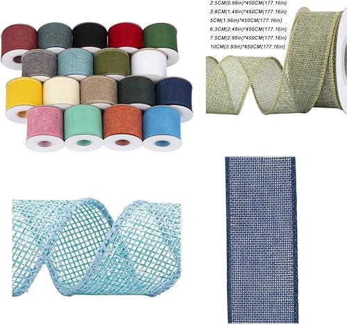 1 rouleau de ruban de jute avec bords en lin - Ruban décoratif en toile de jute - Pour fleuriste - Ruban décoratif - Ruban décoratif - Ruban en toile de jute - Ruban décoratif pour bricolage - Nail Gallerys