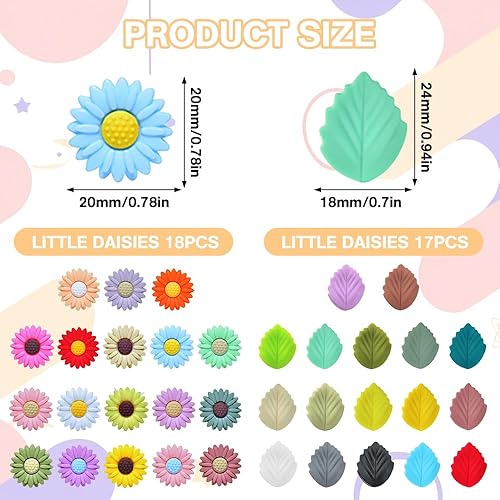 Neikafan 35 Pièces Bouchon Aiguille à Tricoter Tortue Marguerite et Feuille Bouchon Protecteur Aiguilles à Tricoter Capuchon en Silicone pour Tricot Couture Quilting Crochet, Colorés - Nail Gallerys